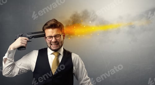 Preview: Man Shoots His Head With Gun And Lights Are Coming Out From His Head
