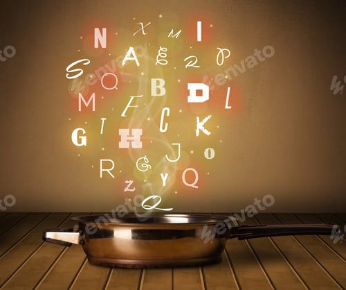 Preview: Colorful Letters Coming Out From Cooking Pot