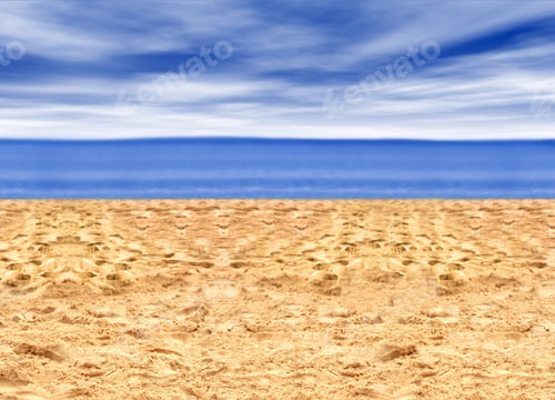 Preview: Beautiful Beach, Focus On Foreground Close To The Bottom Of The Photo