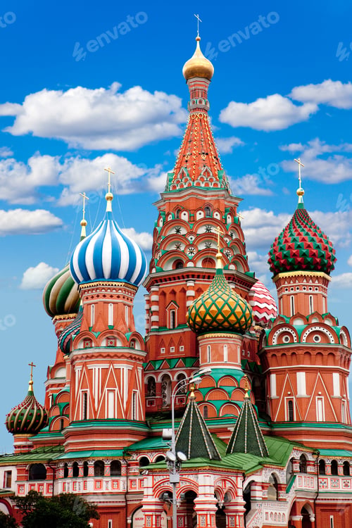Preview: Bright Picture Of The Kremlin'S Church In Moscow In A Summery Day - Saint'S Basil Cathedral