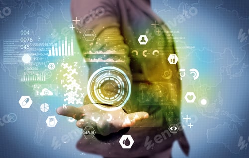 Preview: A Business Analytics Person Analyzing The Health Status Of The World From Its Hands With