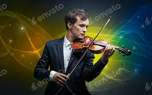Preview: Serious Classical Violinist With Fabled Sparkling Wallpaper