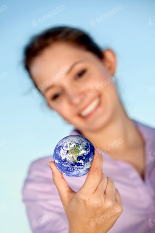 Preview: Business Woman With The World In Her Hands