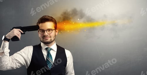 Preview: Man Shoots His Head With Gun And Lights Are Coming Out From His Head