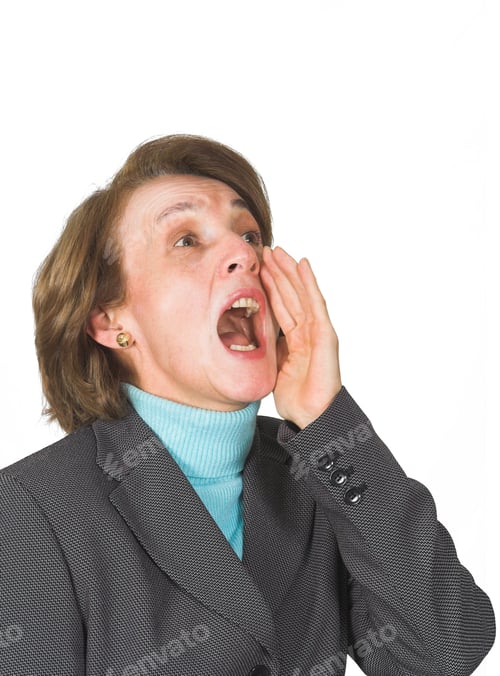 Preview: Business Woman Shouting 2