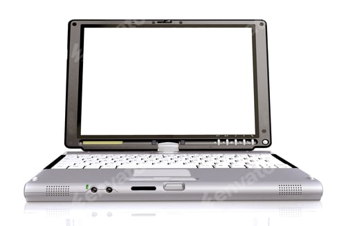 Preview: Isolated Laptop Made In 3D Over A White Background