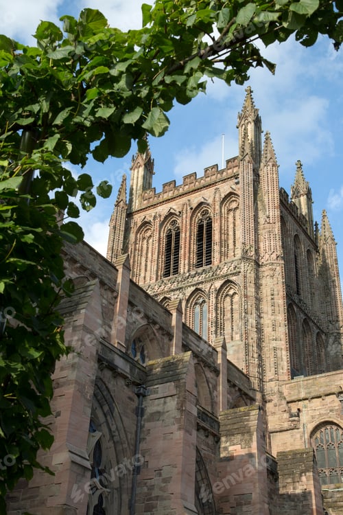 Preview: Tower Of Cathedral Church; Hereford; England; Uk