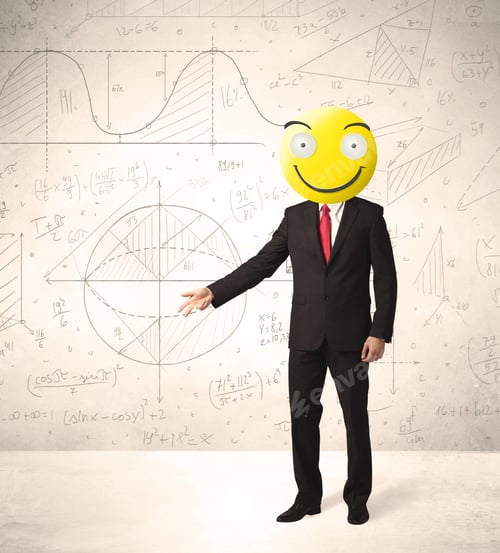 Preview: Funny Businessman Wears Yellow Smiley Face