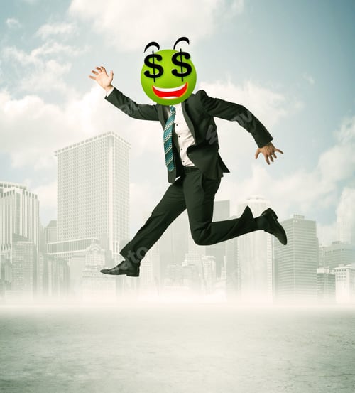 Preview: Businessman With Dollar Sign Smiley Face