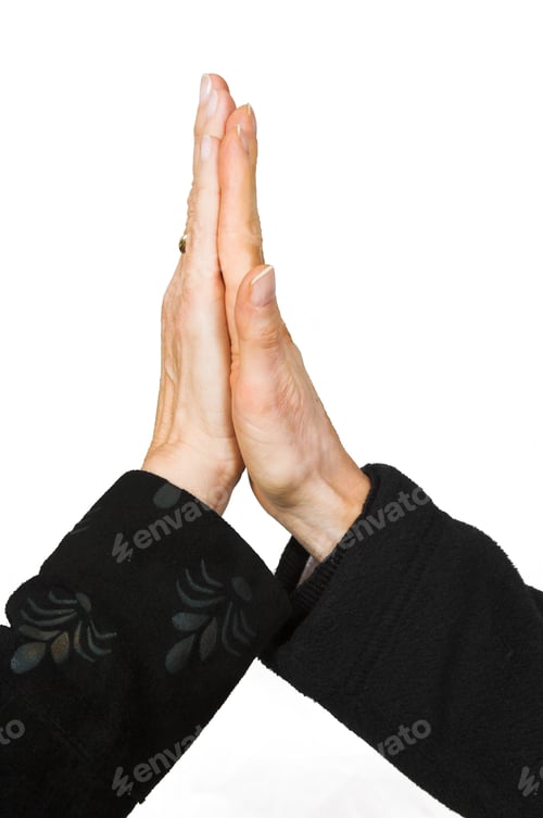Preview: Hands in High Five on White Background