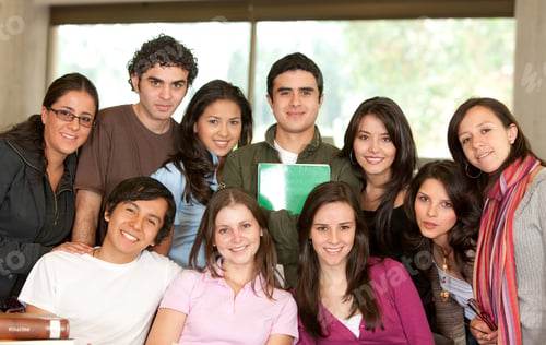 Preview: College Or University Students Smiling In A Classroom