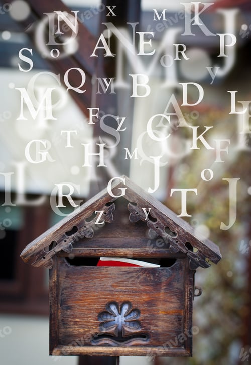 Preview: Street Mail Box With Letters Comming Out