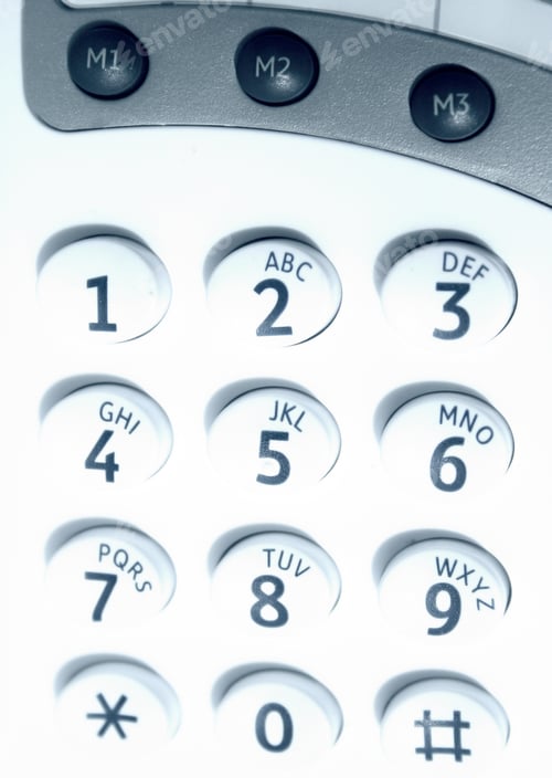 Preview: Close Up Of A Keypad On Cyan