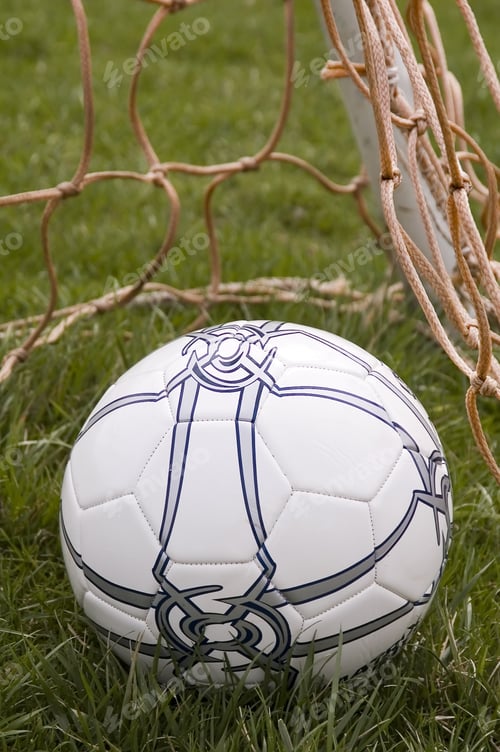Preview: Close-Up Of Soccer Ball In Corner Of Goal