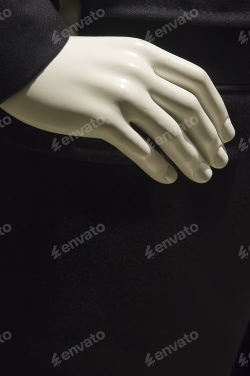 Preview: Cuffed Hand Of Male Mannikin In Store Window