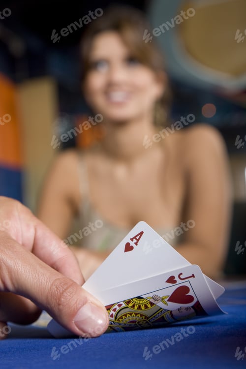 Preview: Player Hand Revealing Blackjack - Ace And Jack