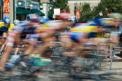 Preview: Bicycle Racers With Motion Blur
