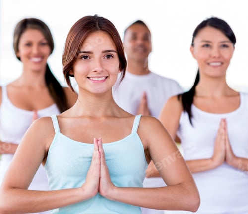 Preview: Group Of People In A Yoga Class