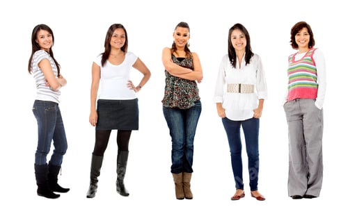 Preview: Casual Women Smiling Isolated Over A White Background