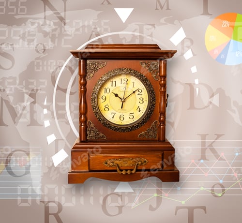 Preview: Clocks With World Time And Finance Graph Business Concept