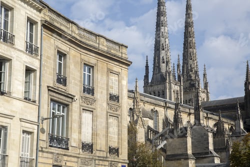 Preview: Spires Of Cathedral; Church; Bordeaux; France