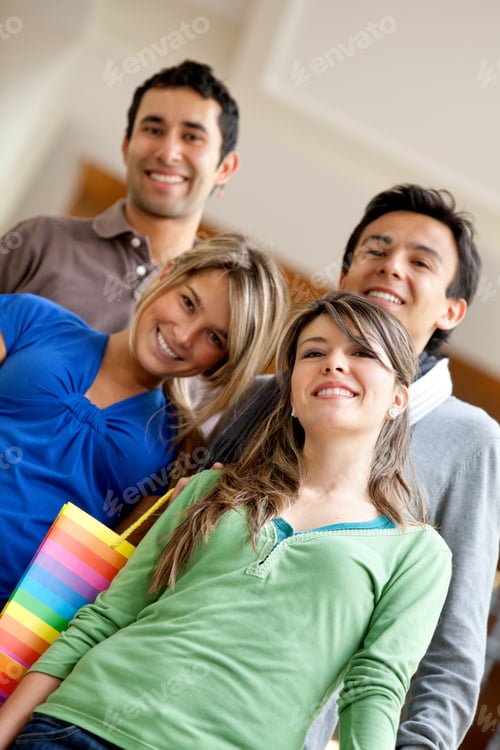 Preview: Group Of Young People With Shopping Bags