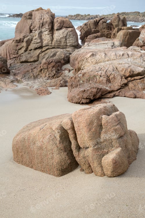 Preview: Rock At Forcados Point Beach; Costa De La Muerte; Galicia; Spain