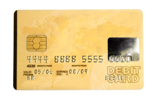 Visualização: Credit Card Over A White Background - Note The Design Of The Card Is My Own And The Numbers On The