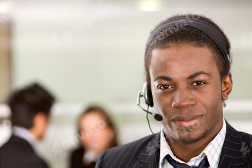 Preview: Customer Services Representative Man In An Office