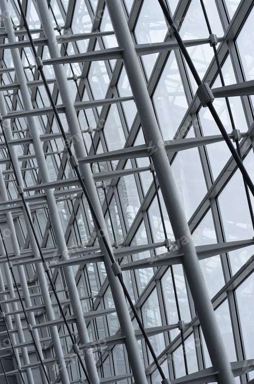 Preview: Modern Architectural Multiplicity: Tilted Interior Section Of Virginia Beach Convention Center