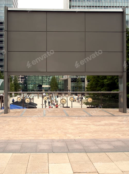 Preview: Billboard On A Corporate Environment, Good For You To Place An Image Or Text