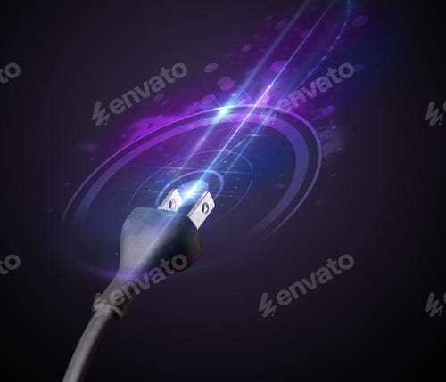 Preview: Glowing Electric Cable Close-Up