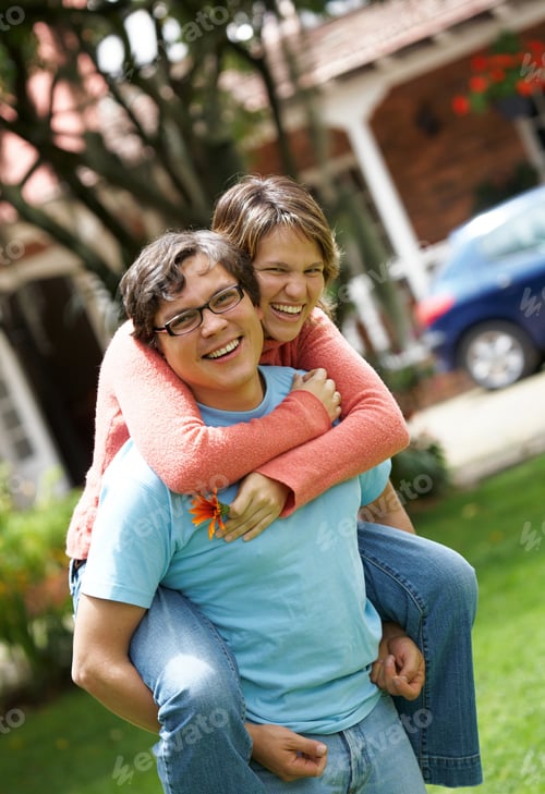 Preview: Happy Family At Home Outdoors - Togetherness Concept