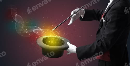 Preview: Illusionist Hand Starts To Conjure With White Glove And Magic Wand
