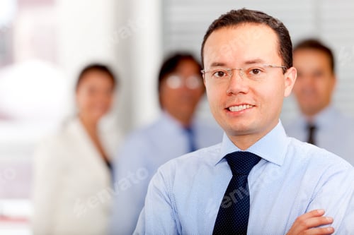 Preview: Successful Man Leading A Business Team At The Office