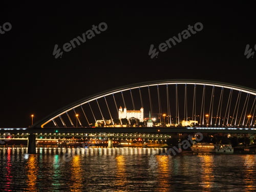 Preview: Bratislava And The Danube River At Night