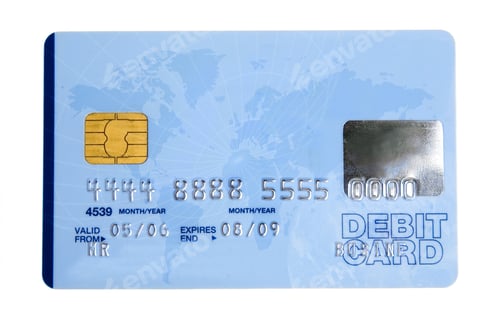 Visualização: Credit Card Over A White Background - Note The Design Of The Card Is My Own And The Numbers On The