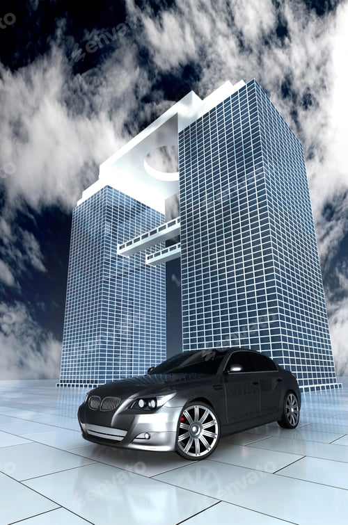 Preview: Car In A Corporate Environment Made In 3D
