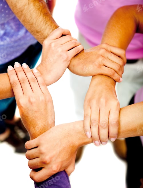 Preview: Group Of People Holding Hands - Teamwork Concepts