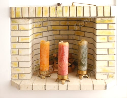 Preview: Candles In A Fireplace
