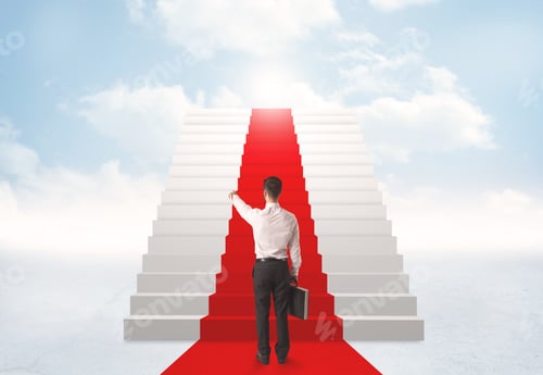 Preview: Businessman Looking At Stairs To Heaven