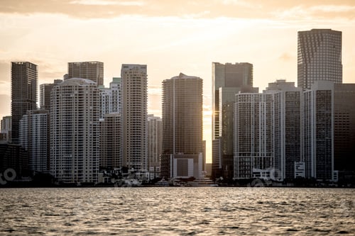 Preview: Air Shot Of Buildings In The Miami Coast
