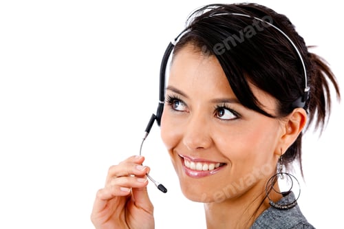 Preview: Smiling Woman With Headset Answers Customer Calls