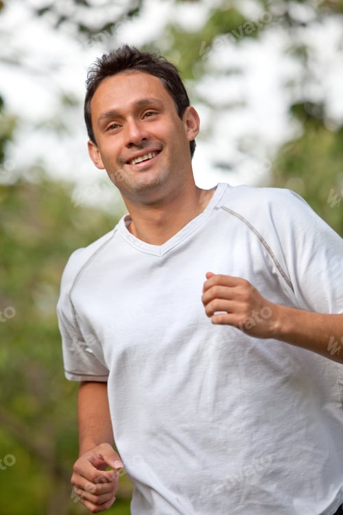 Preview: Handsome Athletic Man Jogging At A Park