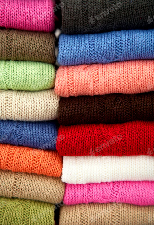 Preview: Multi Colour Woolen Sweaters In A Retail Store