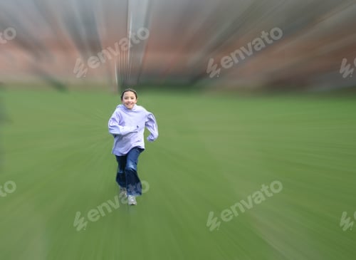 Preview: Child Running In A Park