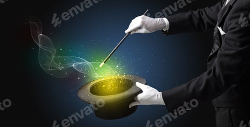 Preview: Illusionist Hand Starts To Conjure With White Glove And Magic Wand