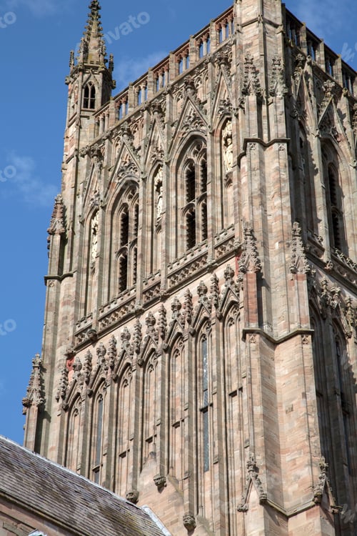 Preview: Tower Of Cathedral Church; Worcester; England; Uk