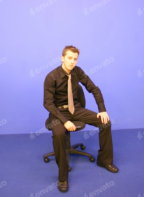 Preview: Business Man Sitting On A Chair
