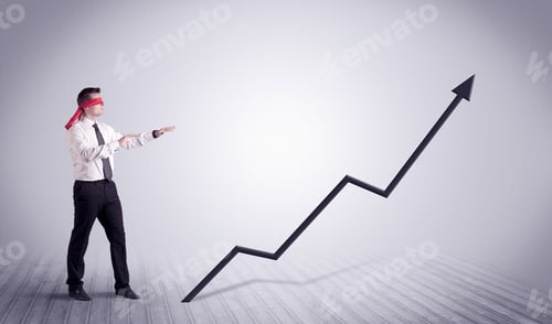 Preview: A Young Male Office Worker Trying To Find The Right Solution To Develop A Growing Market Concept